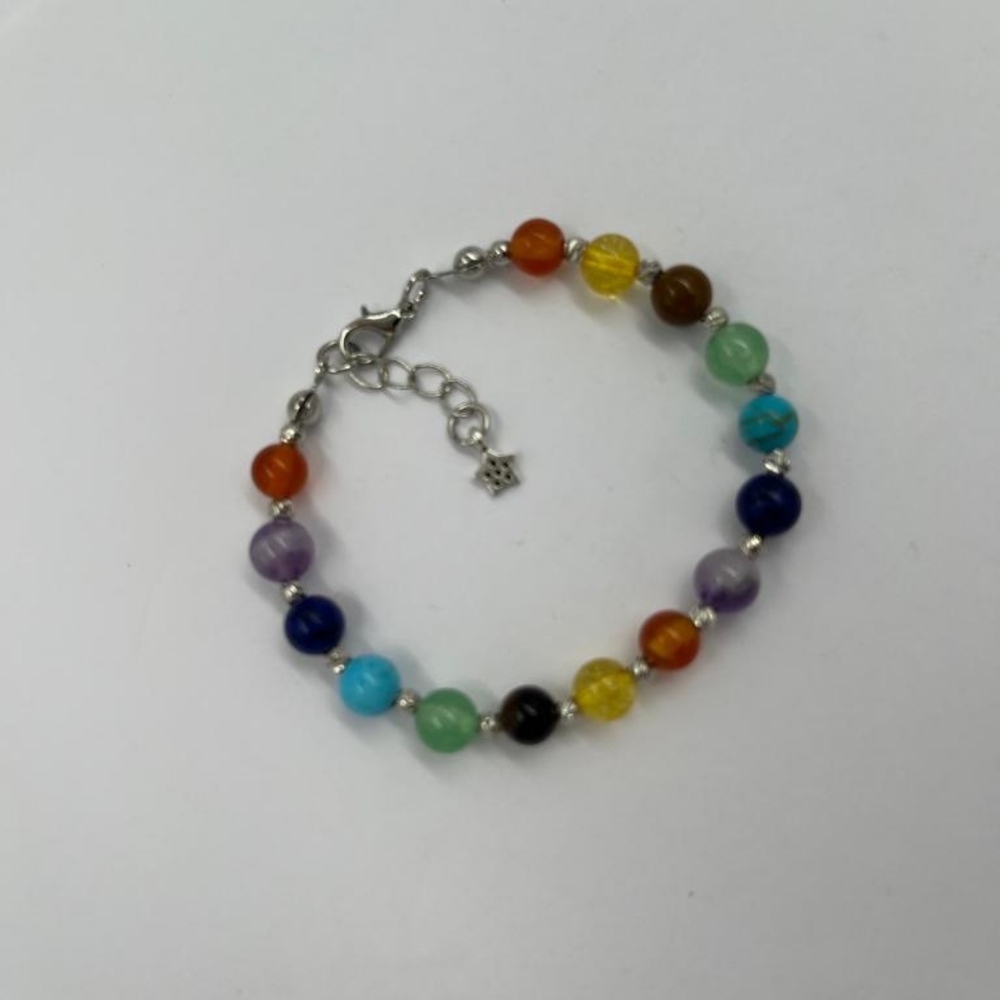 Cakra natural stone bracelet, handmade special day gift, sent in a special box.